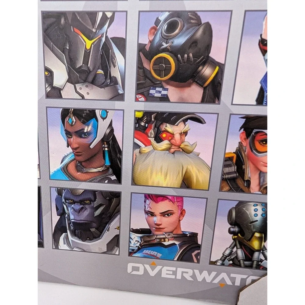 Overwatch Character Collage‎ Wall Art Print Wooden Plaque Video Game Blizzard